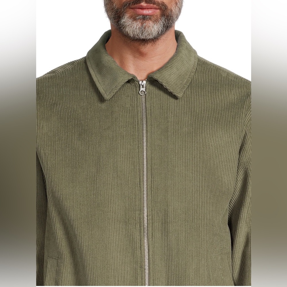 George Men's Full Zip Fashion Corduroy Work Jacket - Picture 2 of 5